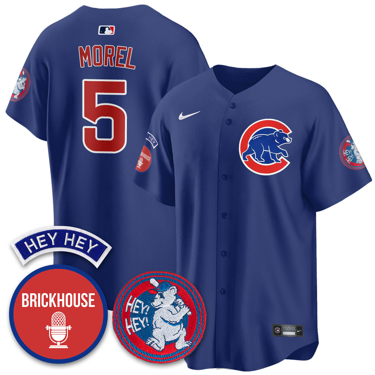Men's Chicago Cubs Limited Jersey - Jack Brickhouse "Hey Hey" Patch - All Stitched
