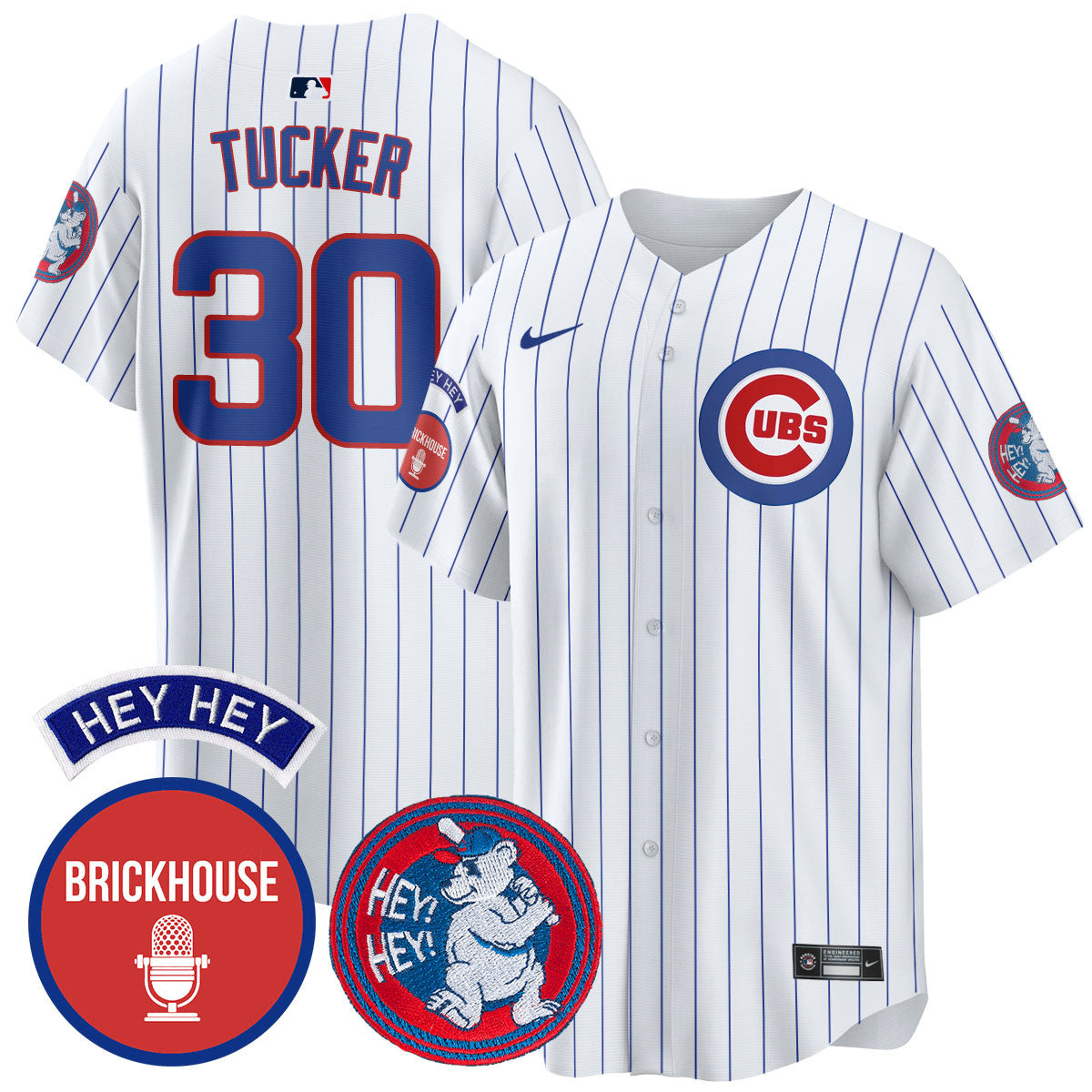 Men's Chicago Cubs Limited Jersey - Jack Brickhouse "Hey Hey" Patch - All Stitched