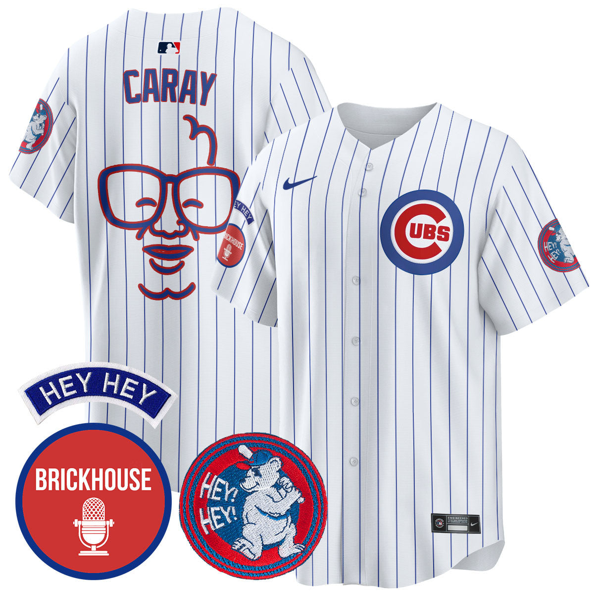 Men's Chicago Cubs Limited Jersey - Jack Brickhouse "Hey Hey" Patch - All Stitched