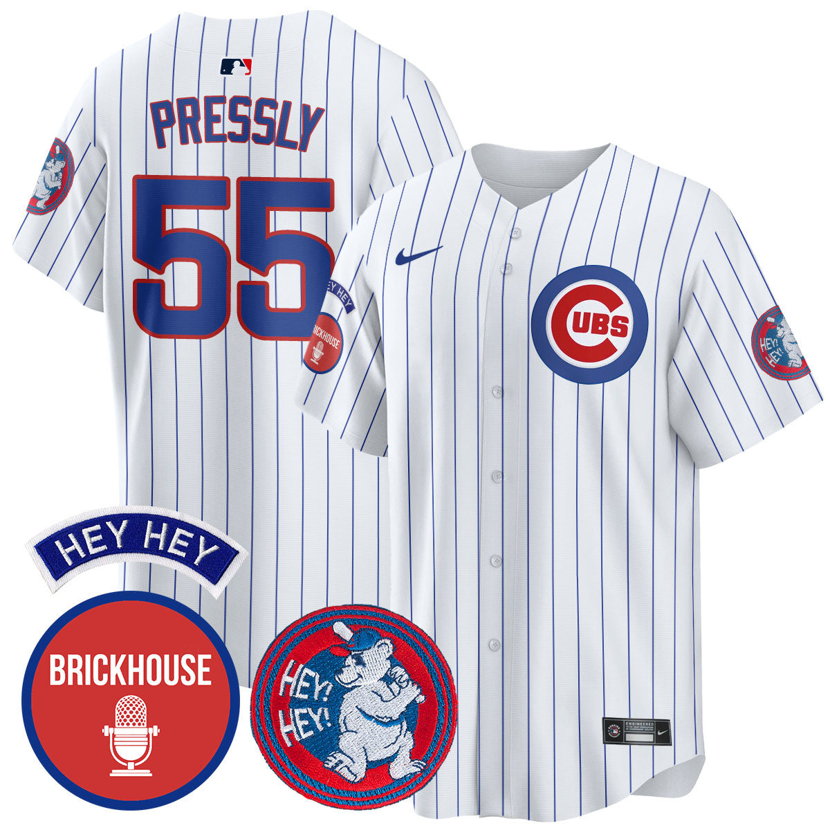 Men's Chicago Cubs Limited Jersey - Jack Brickhouse "Hey Hey" Patch - All Stitched