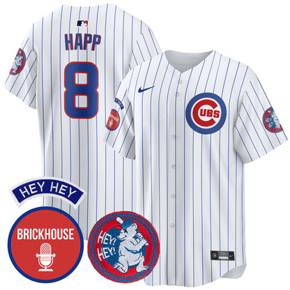 Men's Chicago Cubs Limited Jersey - Jack Brickhouse "Hey Hey" Patch - All Stitched