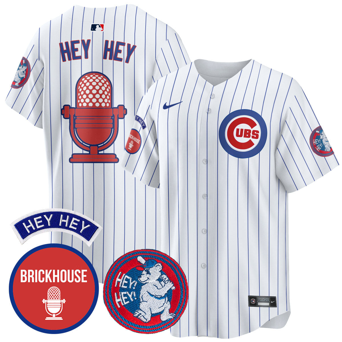 Men's Chicago Cubs Limited Jersey - Jack Brickhouse "Hey Hey" Patch - All Stitched