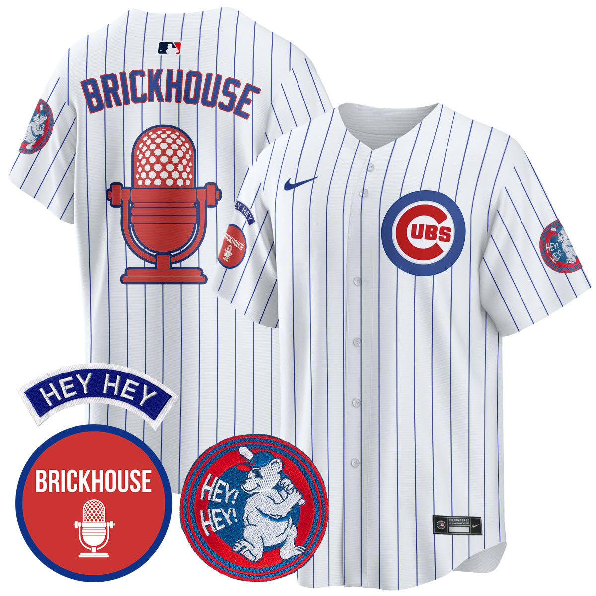 Men's Chicago Cubs Limited Jersey - Jack Brickhouse "Hey Hey" Patch - All Stitched
