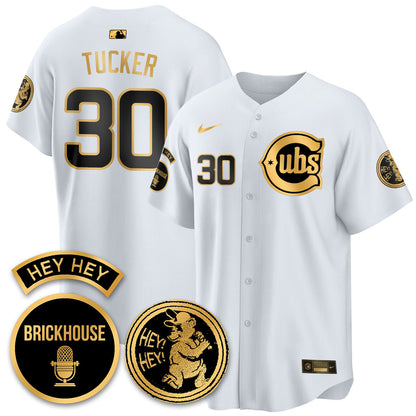 Men's Chicago Cubs Limited Jersey - Jack Brickhouse "Hey Hey" Patch - All Stitched