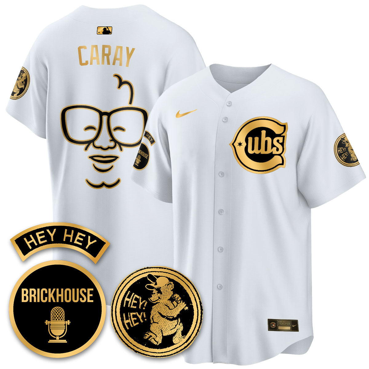 Men's Chicago Cubs Limited Jersey - Jack Brickhouse "Hey Hey" Patch - All Stitched