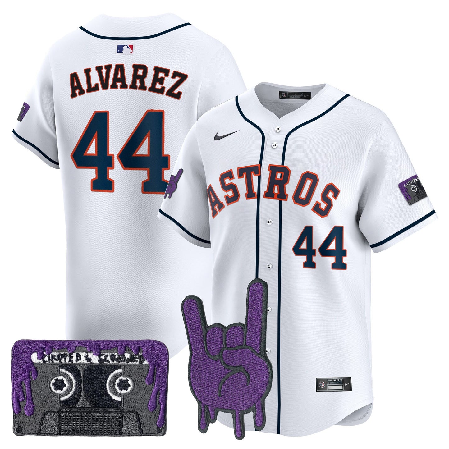 Houston Astros DJ Screw Patch Vapor Premier Limited Jersey - All Stitched