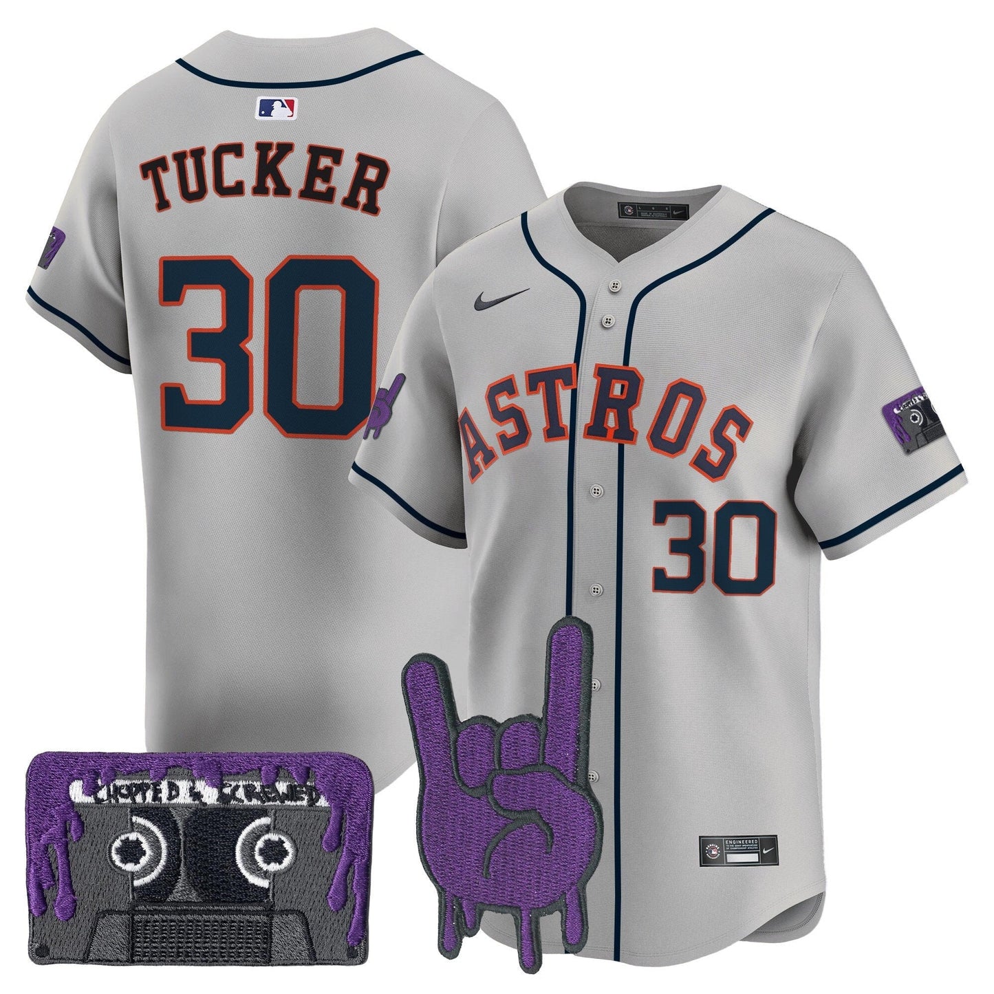 Men's Houston Astros DJ Screw Patch Vapor Premier Limited Jersey - All Stitched