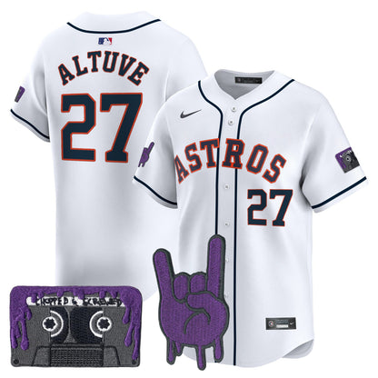 Houston Astros DJ Screw Patch Vapor Premier Limited Jersey - All Stitched