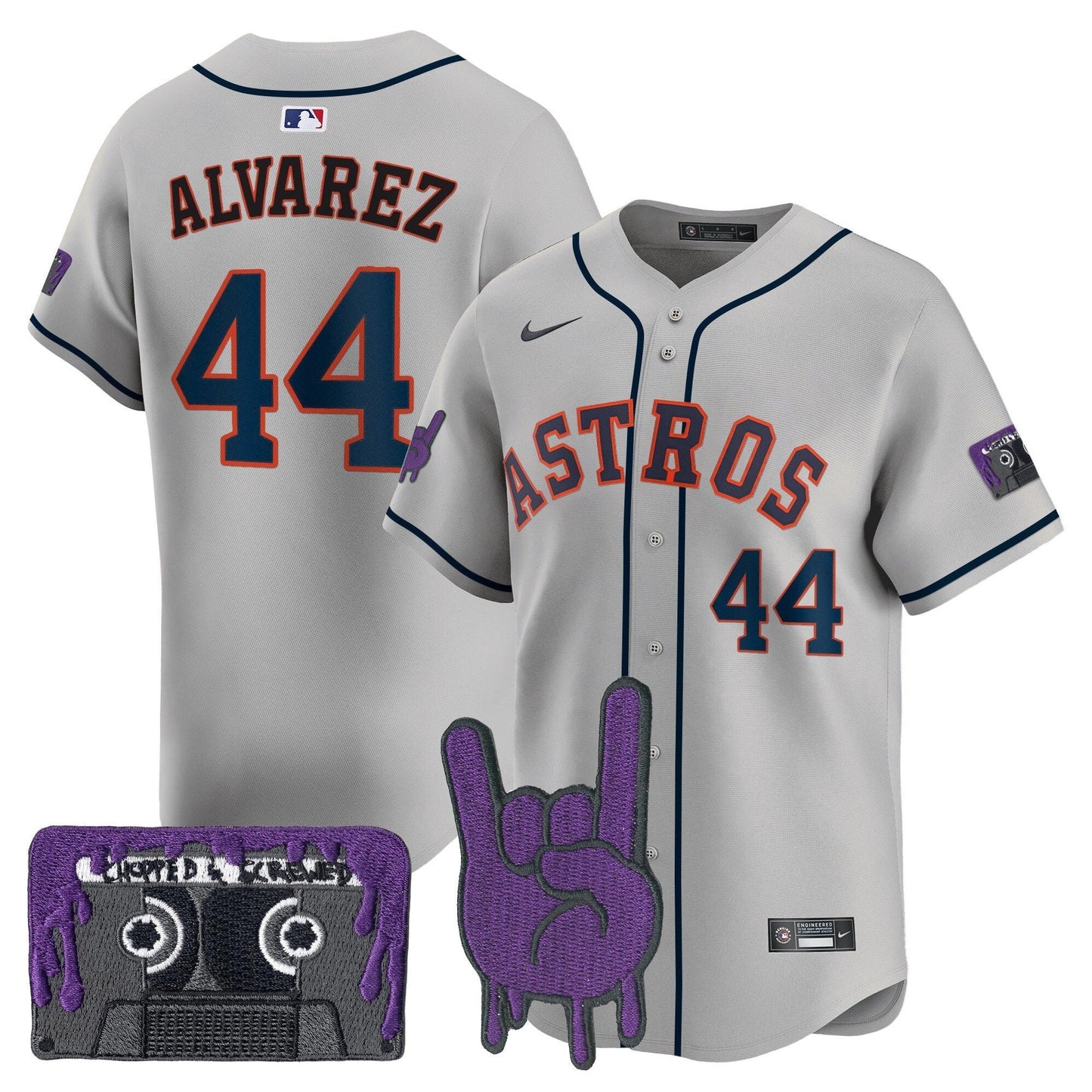 Men's Houston Astros DJ Screw Patch Vapor Premier Limited Jersey - All Stitched