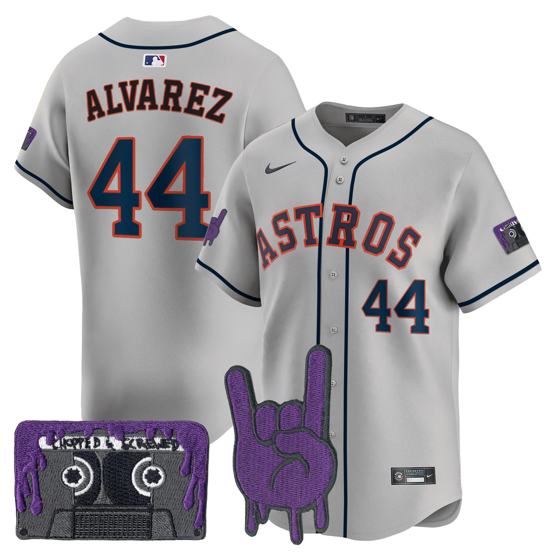 Houston Astros DJ Screw Patch Vapor Premier Limited Jersey - All Stitched