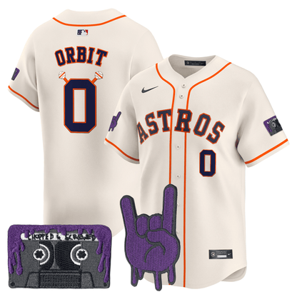 Men's Houston Astros DJ Screw Patch Vapor Premier Limited Jersey - All Stitched