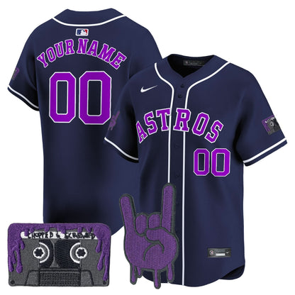 Houston Astros DJ Screw Patch Vapor Premier Limited Custom Jersey - All Stitched