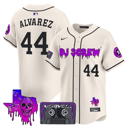Men's Houston Astros DJ Screw Patch Vapor Premier Limited Jersey V2 - All Stitched
