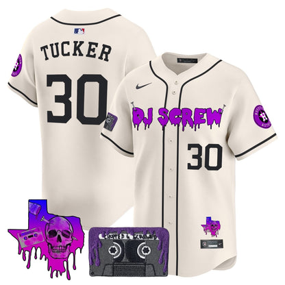 Men's Houston Astros DJ Screw Patch Vapor Premier Limited Jersey V2 - All Stitched