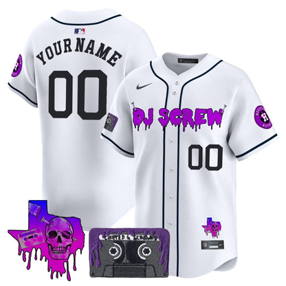 Houston Astros DJ Screw Patch Vapor Premier Limited Custom Jersey V2 - All Stitched