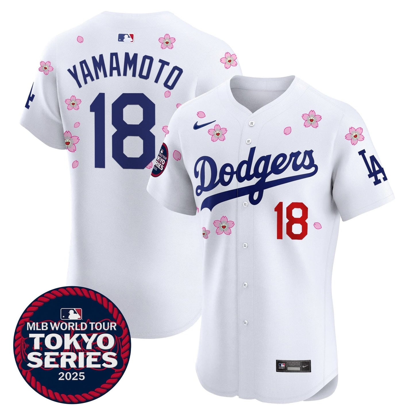 Men's Dodgers Tokyo Series 2025 Vapor Premier Elite Jersey - Stitched