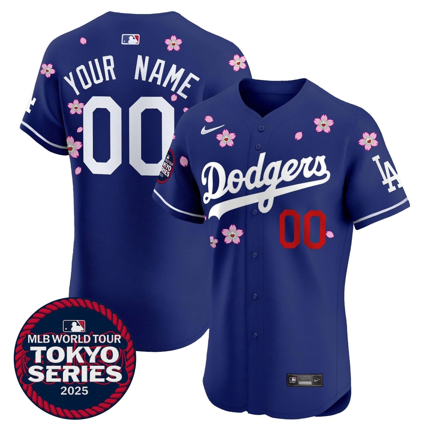 Dodgers Tokyo Series 2025 Vapor Premier Elite Custom Jersey - Stitched