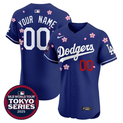Dodgers Tokyo Series 2025 Vapor Premier Elite Custom Jersey - Stitched