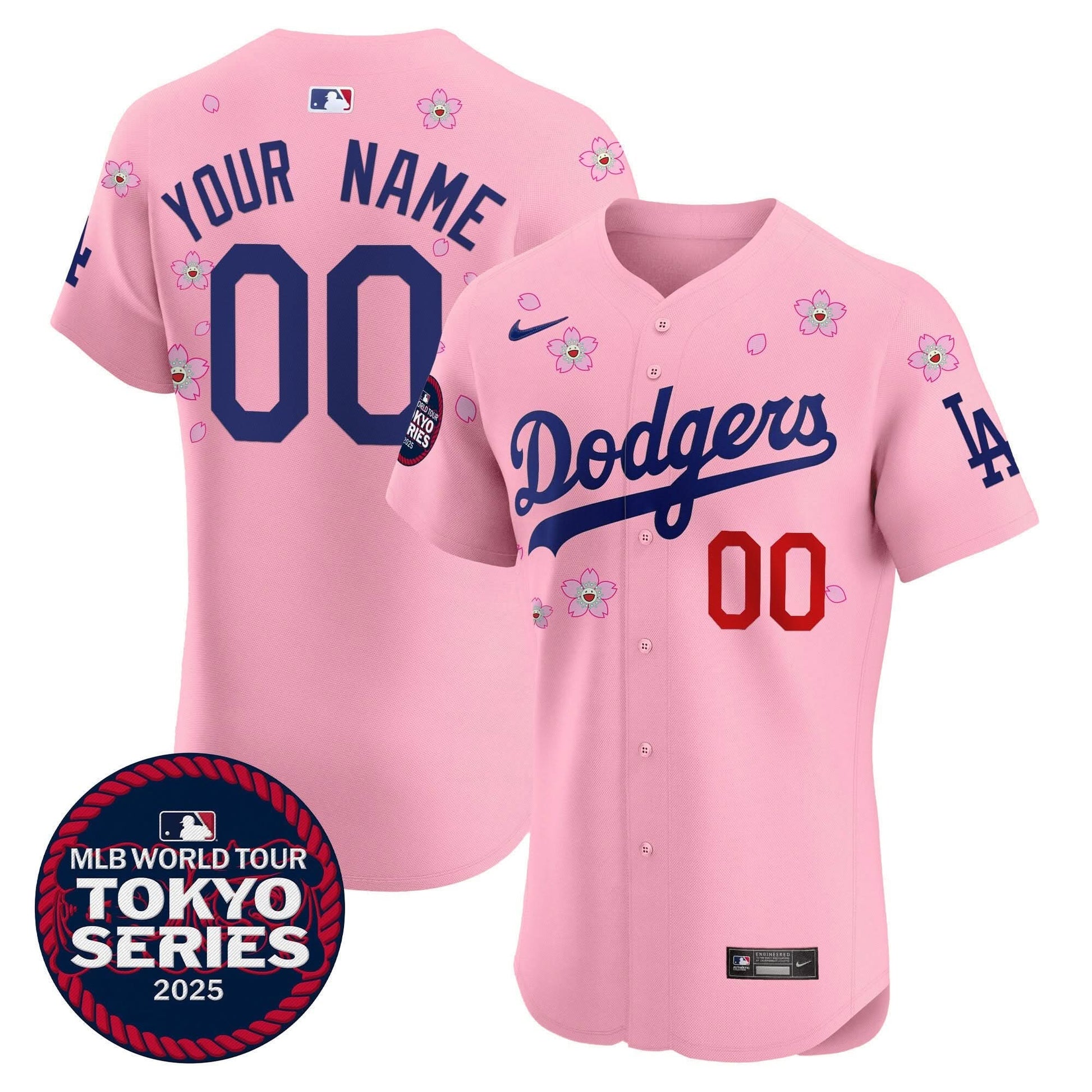 Dodgers Tokyo Series 2025 Vapor Premier Elite Custom Jersey - Stitched