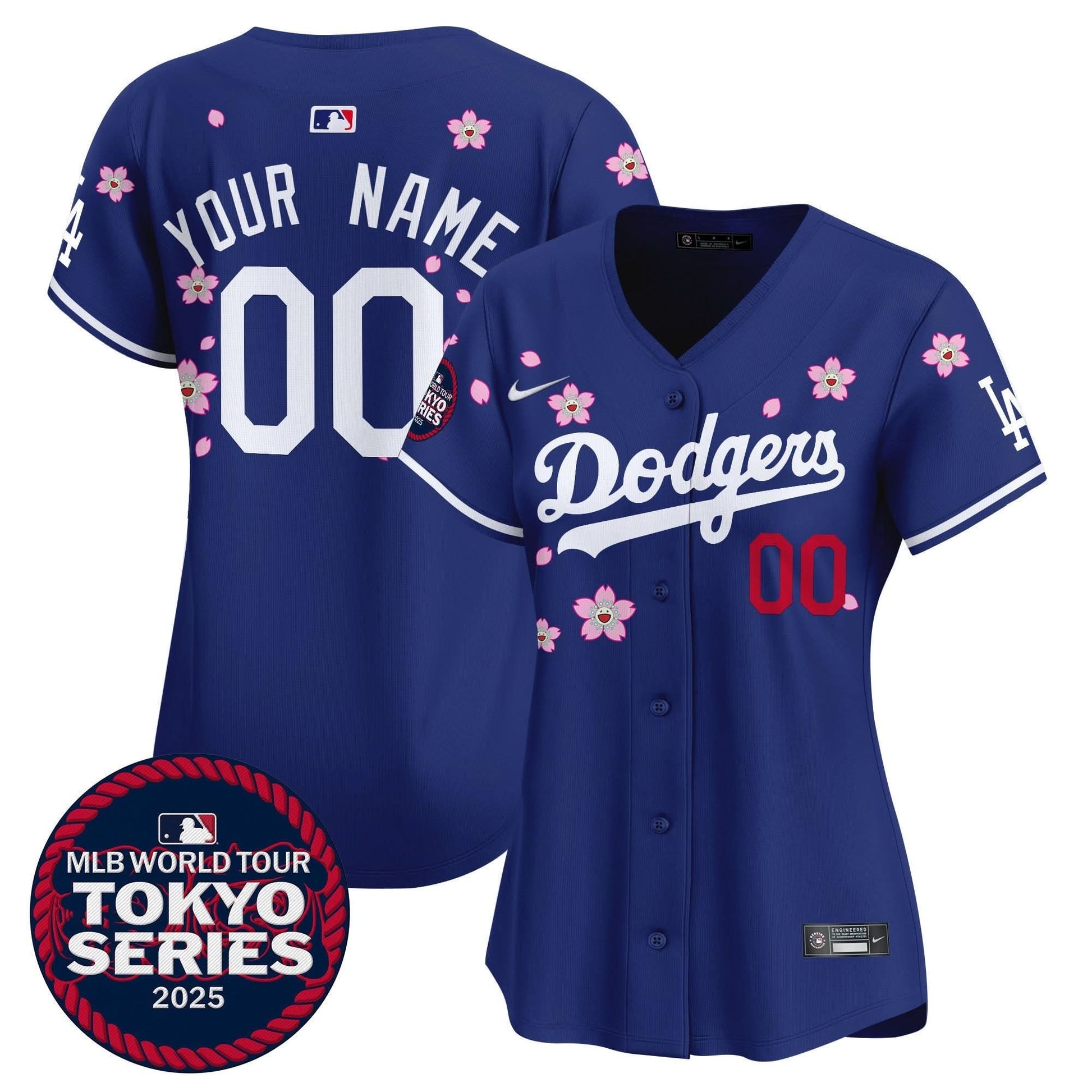 Dodgers Tokyo Series 2025 Vapor Premier Elite Custom Jersey - Stitched