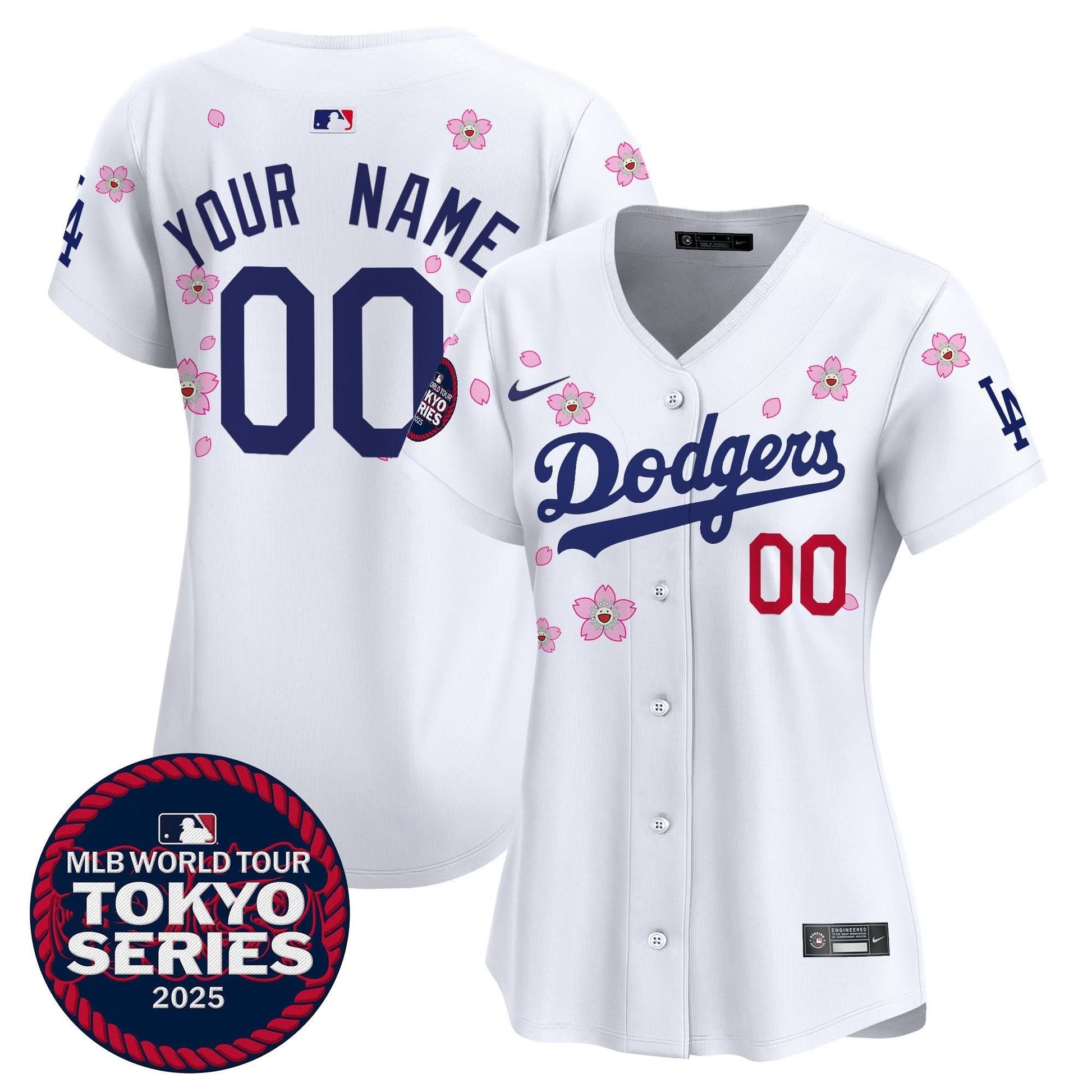 Dodgers Tokyo Series 2025 Vapor Premier Elite Custom Jersey - Stitched