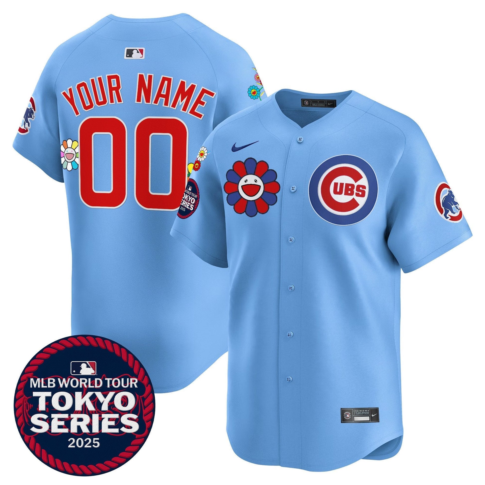 Chicago Cubs Tokyo Series 2025 Vapor Premier Limited Custom Jersey - Stitched
