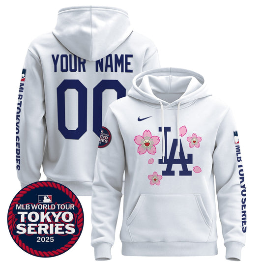 Dodgers Tokyo Series 2025 Custom Pullover Hoodie - All Stitched