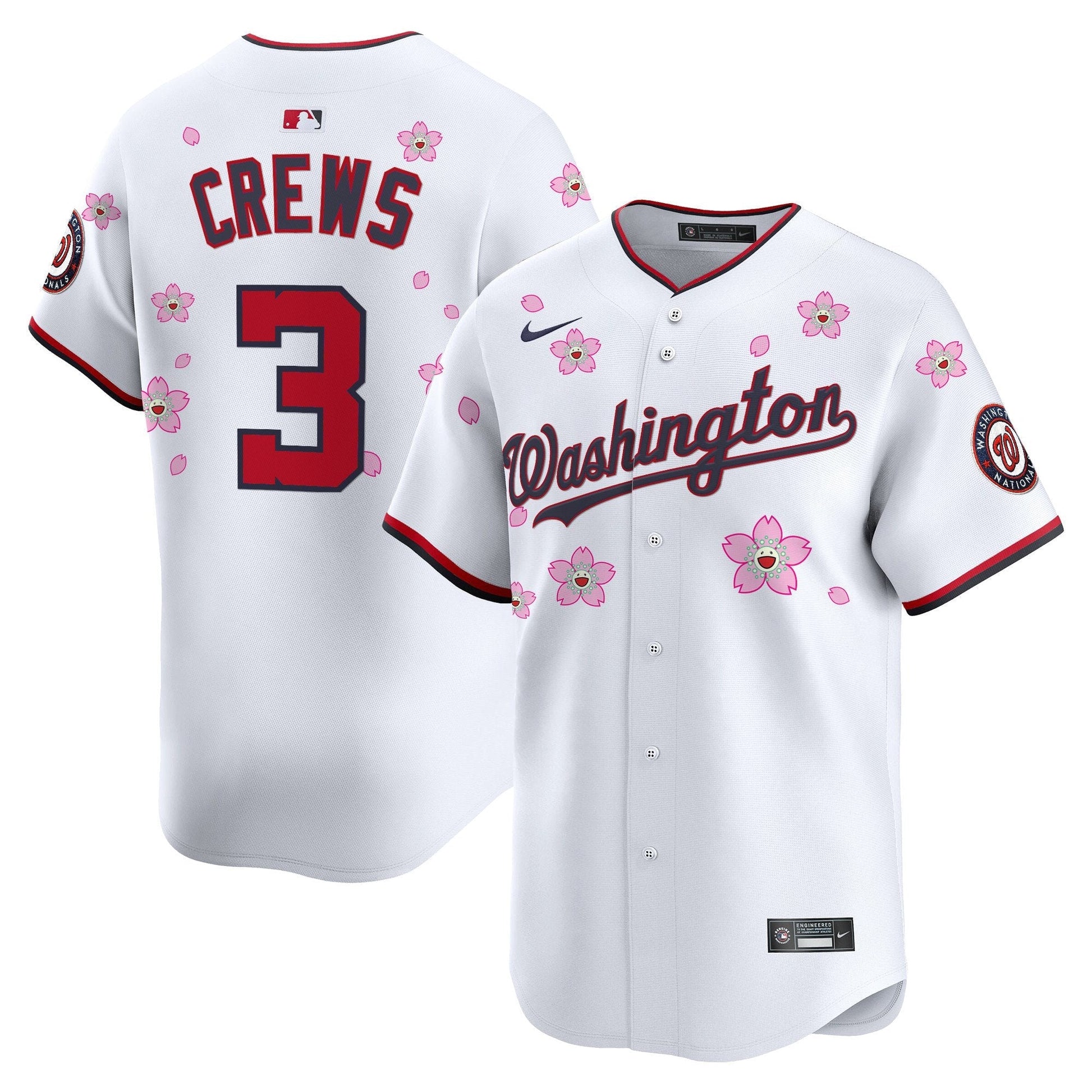 Men's Washington Nationals Cherry Blossom Vapor Premier Limited Jersey - Stitched