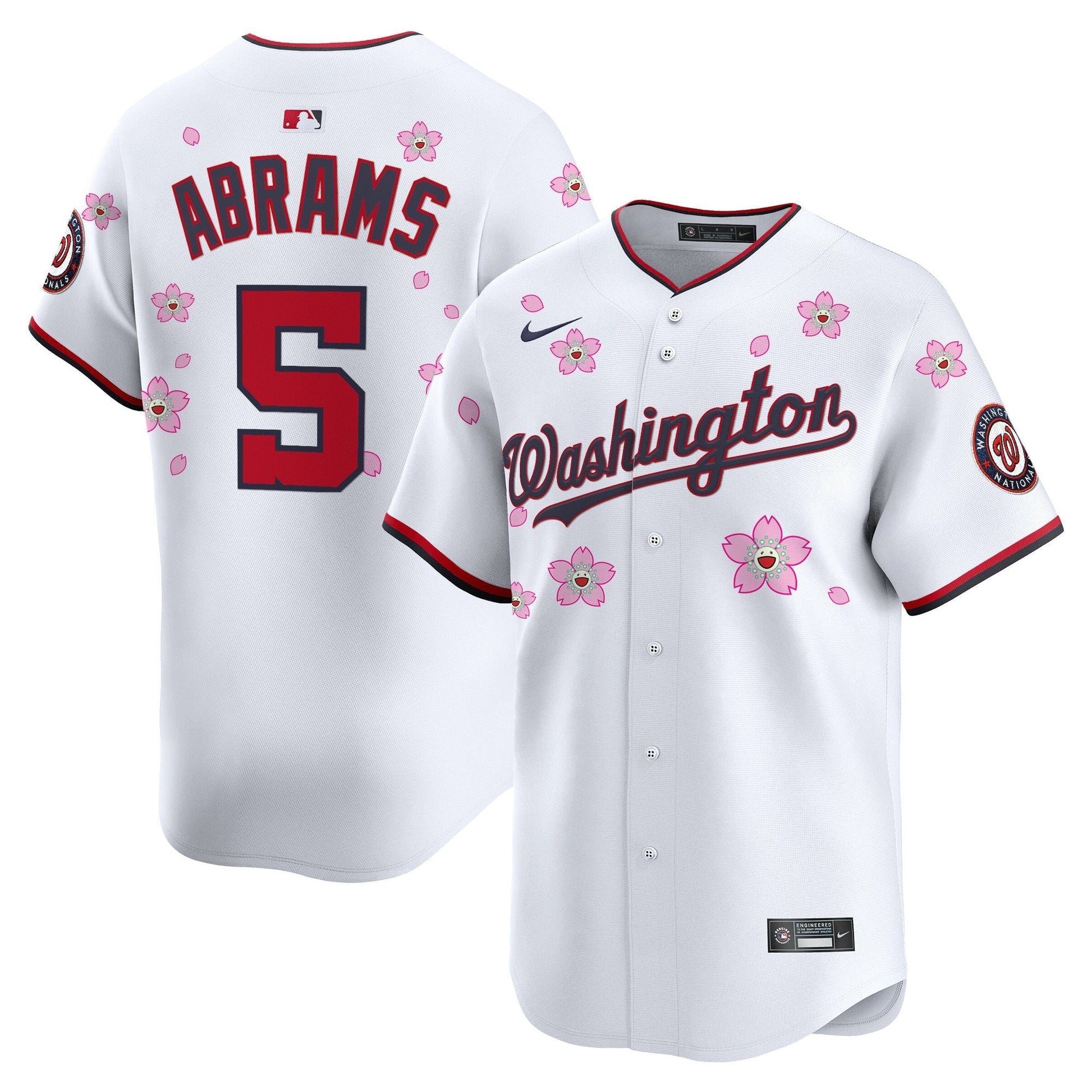 Men's Washington Nationals Cherry Blossom Vapor Premier Limited Jersey - Stitched