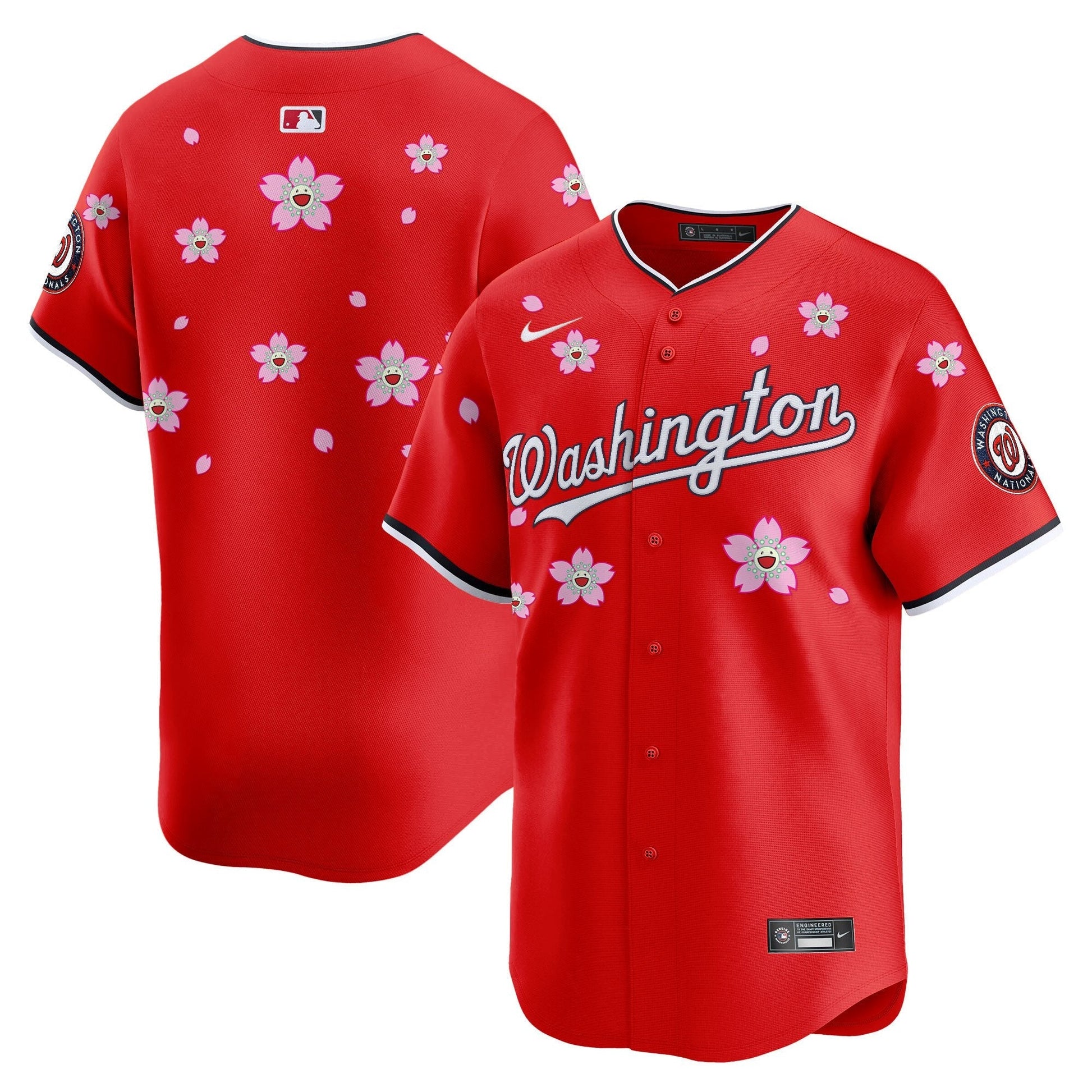Men's Washington Nationals Cherry Blossom Vapor Premier Limited Jersey - Stitched