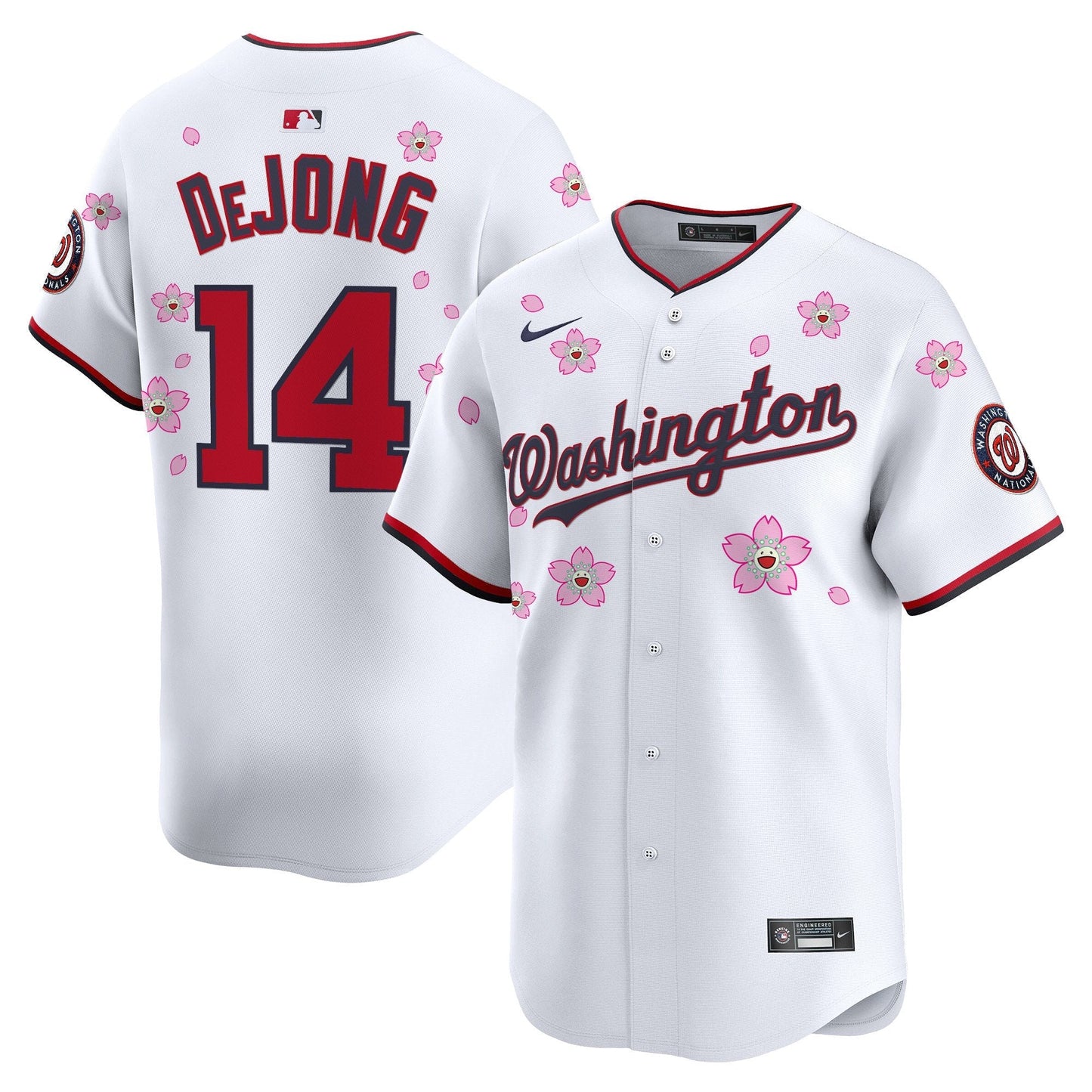 Men's Washington Nationals Cherry Blossom Vapor Premier Limited Jersey - Stitched