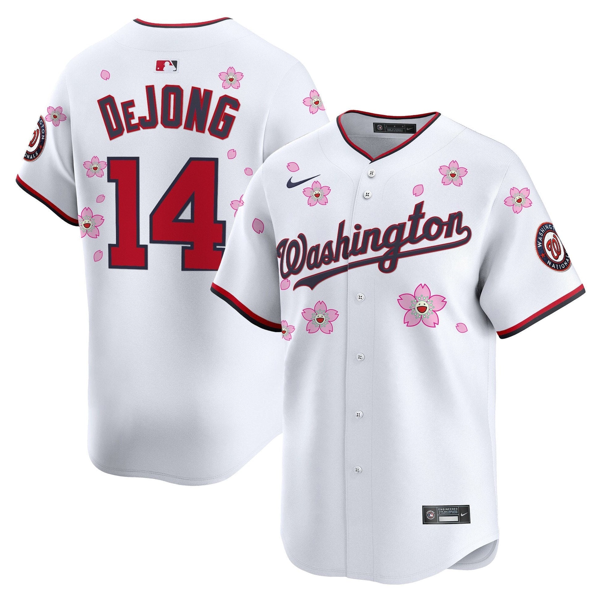 Men's Washington Nationals Cherry Blossom Vapor Premier Limited Jersey - Stitched
