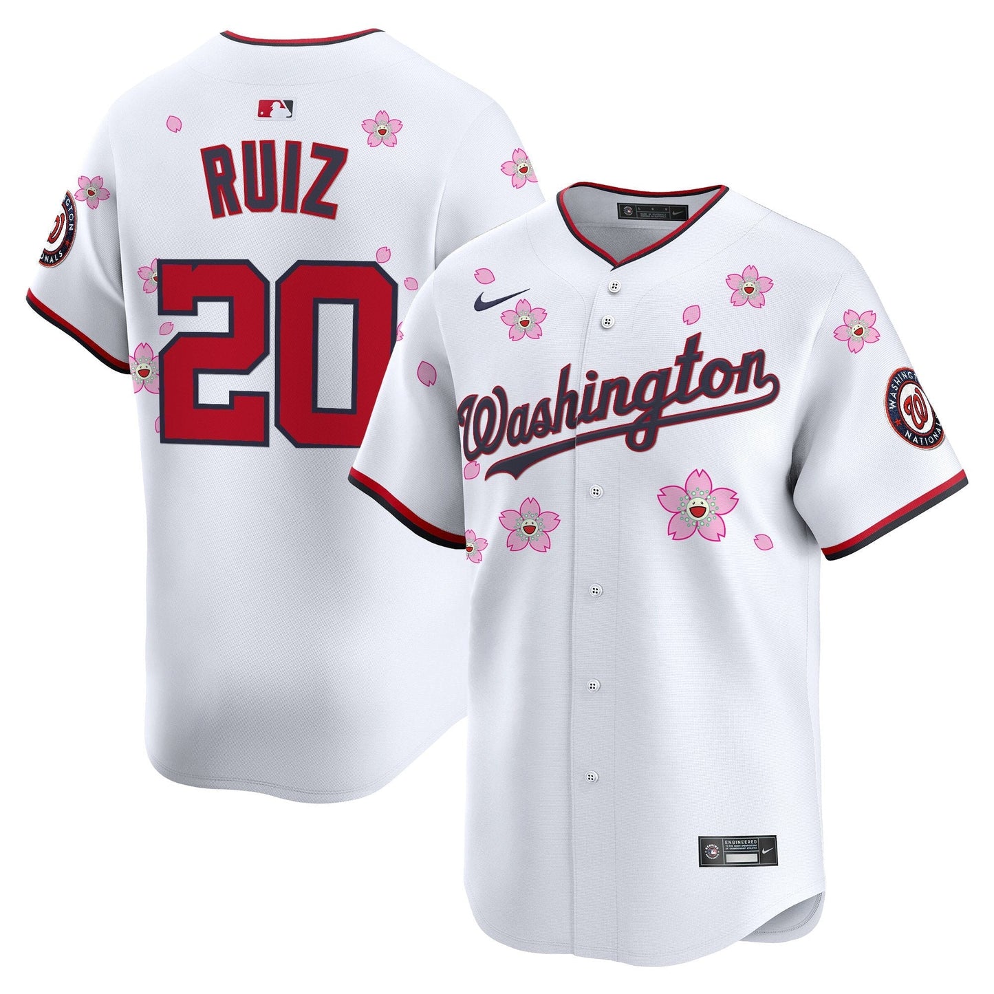 Men's Washington Nationals Cherry Blossom Vapor Premier Limited Jersey - Stitched