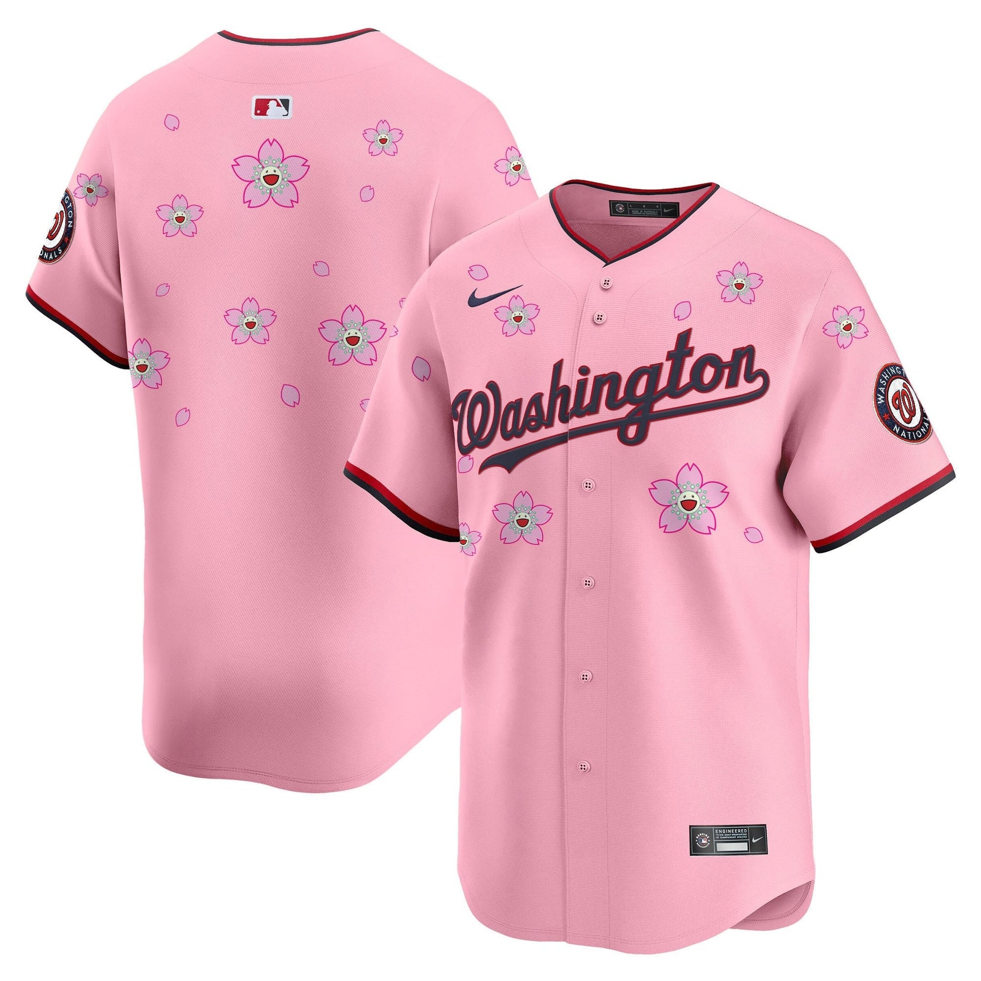Men's Washington Nationals Cherry Blossom Vapor Premier Limited Jersey - Stitched