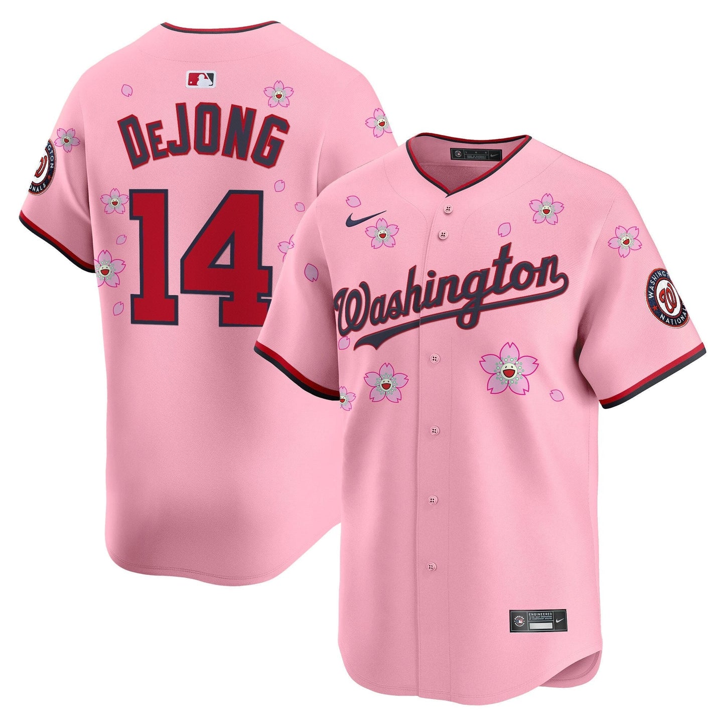 Men's Washington Nationals Cherry Blossom Vapor Premier Limited Jersey - Stitched