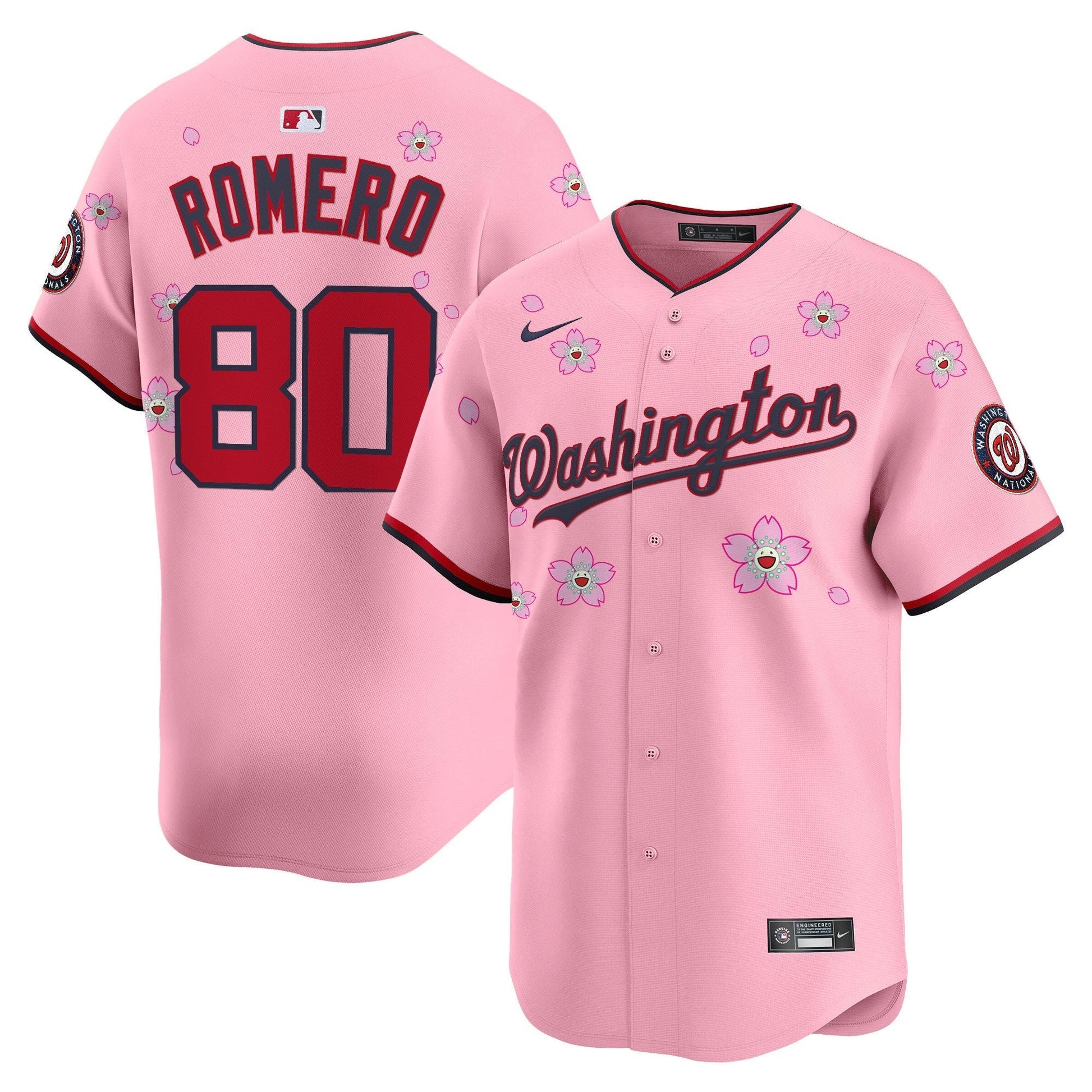 Men's Washington Nationals Cherry Blossom Vapor Premier Limited Jersey - Stitched