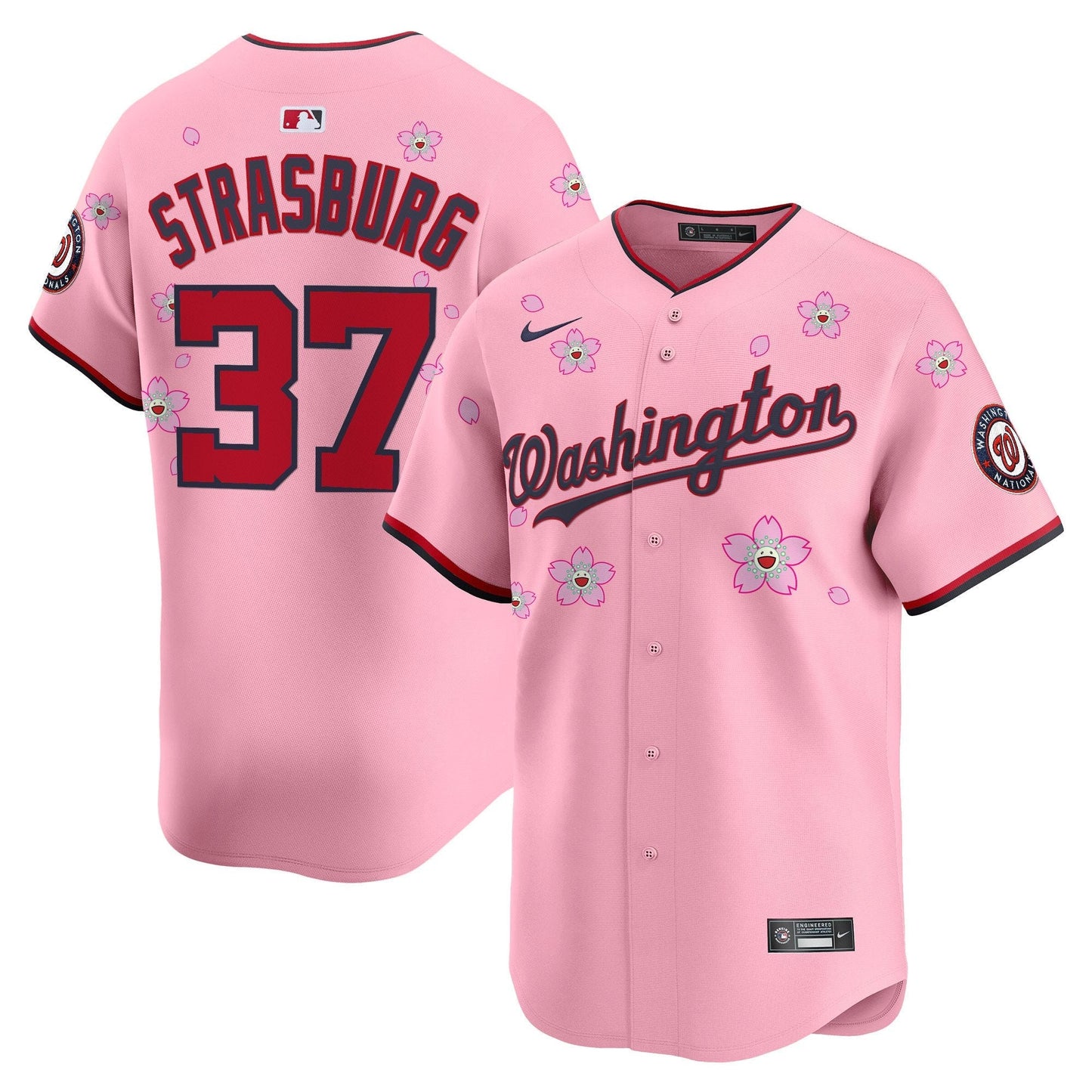 Men's Washington Nationals Cherry Blossom Vapor Premier Limited Jersey - Stitched