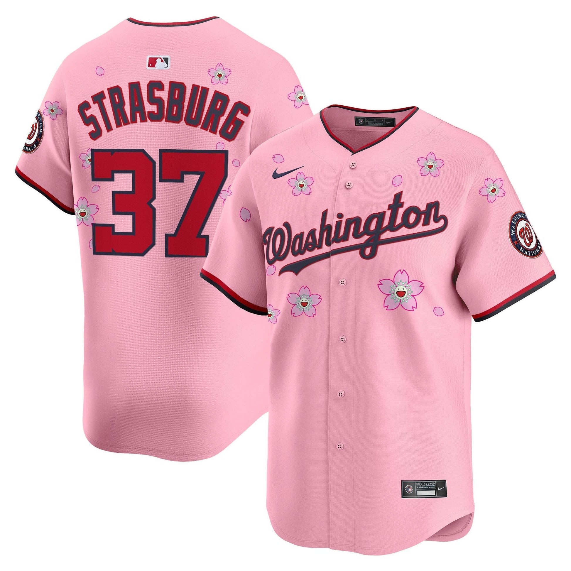 Men's Washington Nationals Cherry Blossom Vapor Premier Limited Jersey - Stitched