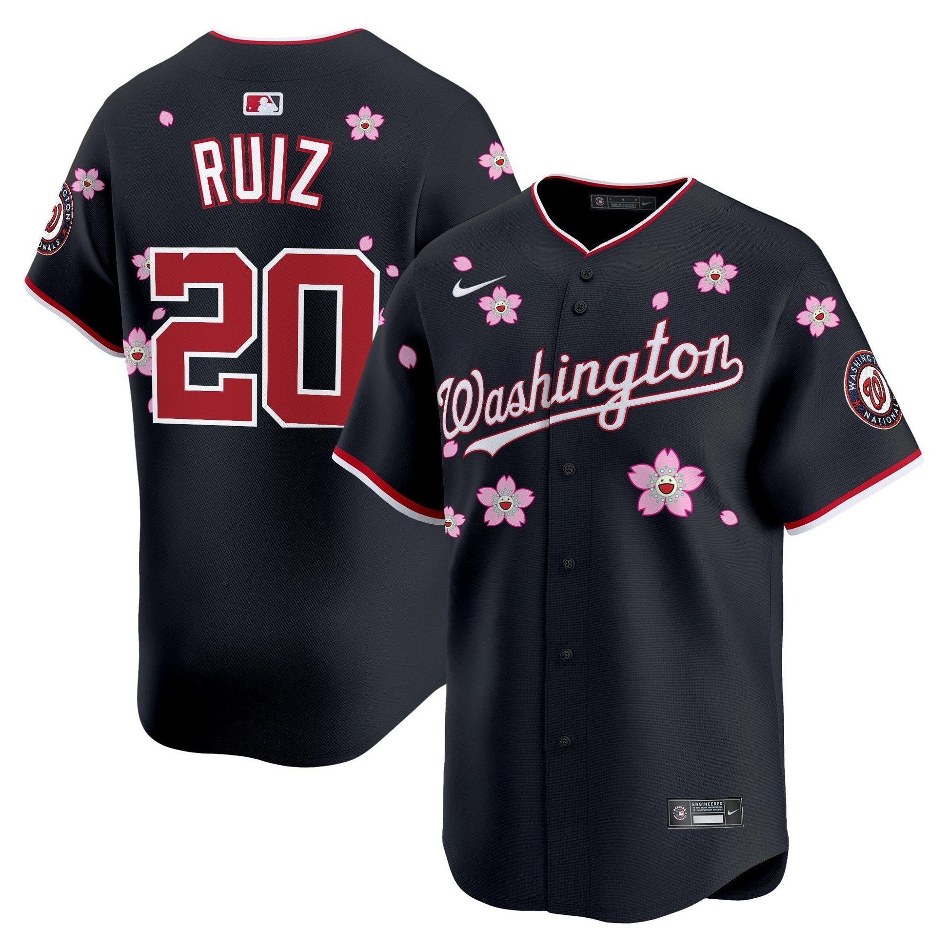 Men's Washington Nationals Cherry Blossom Vapor Premier Limited Jersey - Stitched