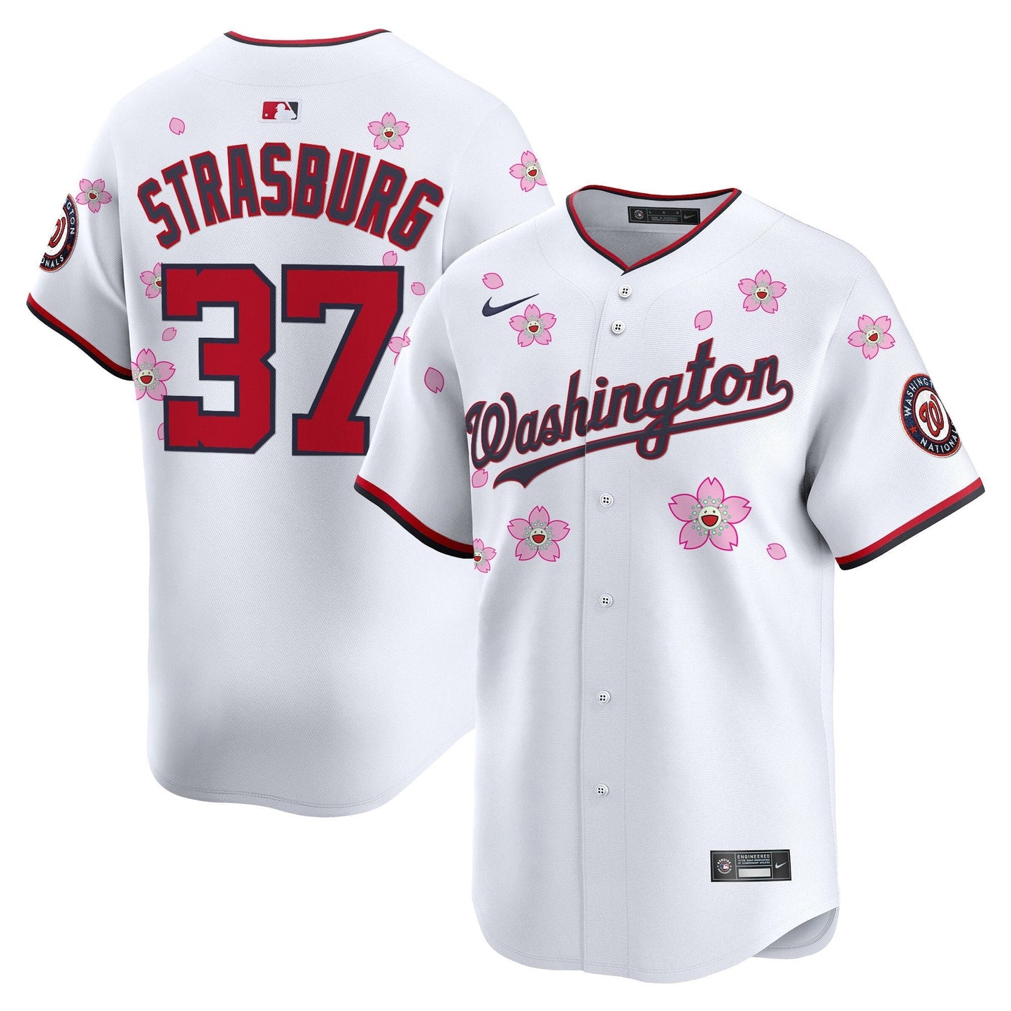 Men's Washington Nationals Cherry Blossom Vapor Premier Limited Jersey - Stitched