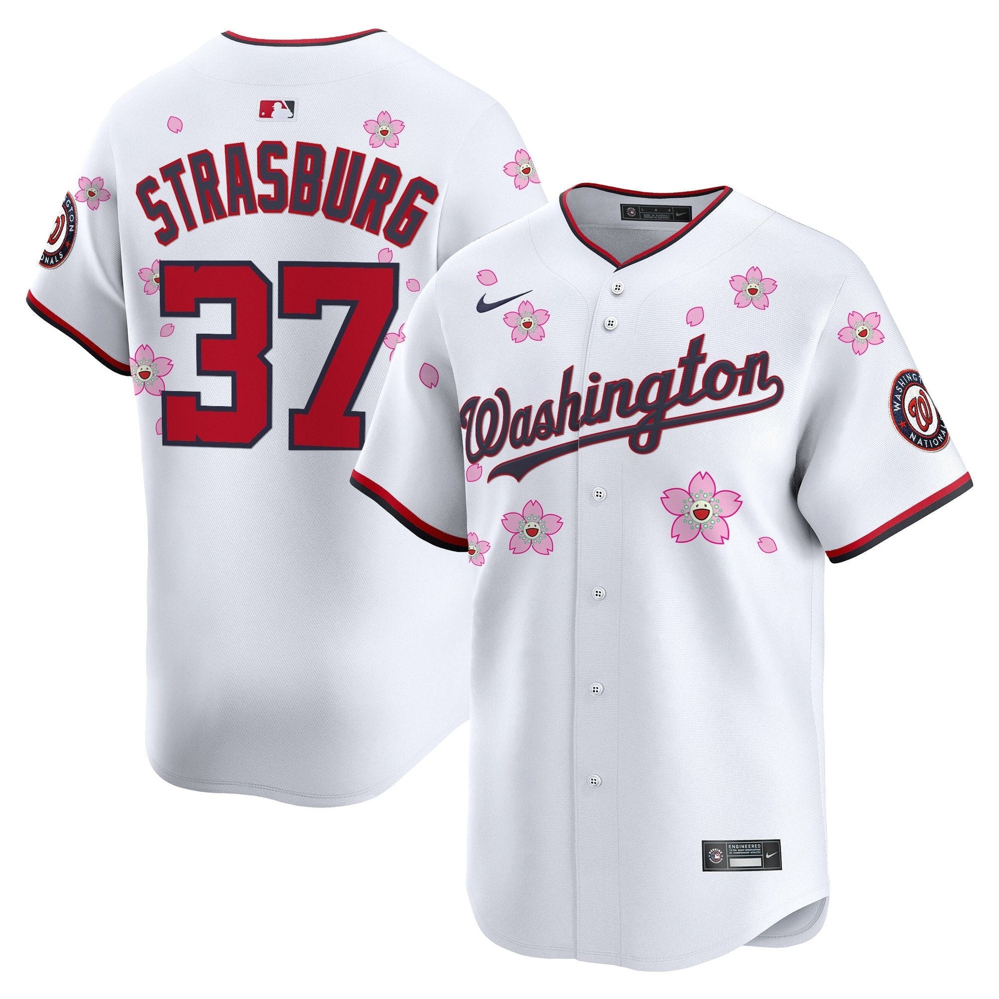 Men's Washington Nationals Cherry Blossom Vapor Premier Limited Jersey - Stitched