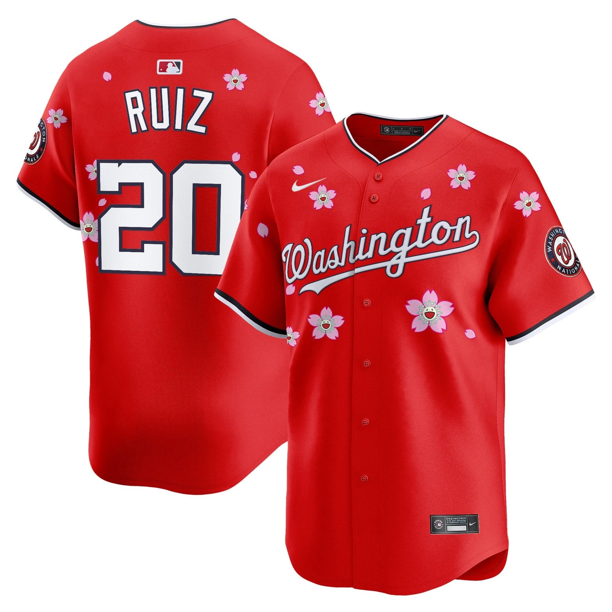 Men's Washington Nationals Cherry Blossom Vapor Premier Limited Jersey - Stitched