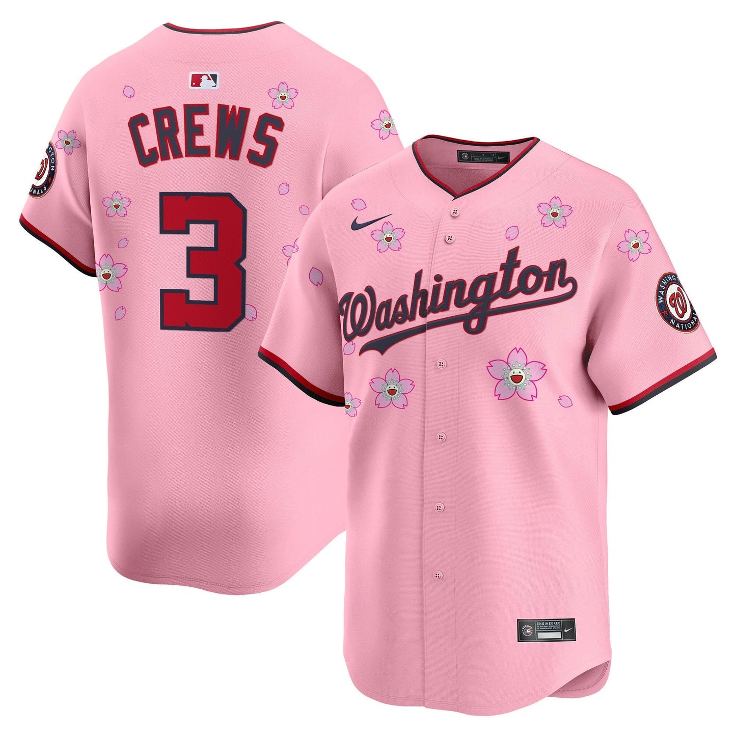 Men's Washington Nationals Cherry Blossom Vapor Premier Limited Jersey - Stitched