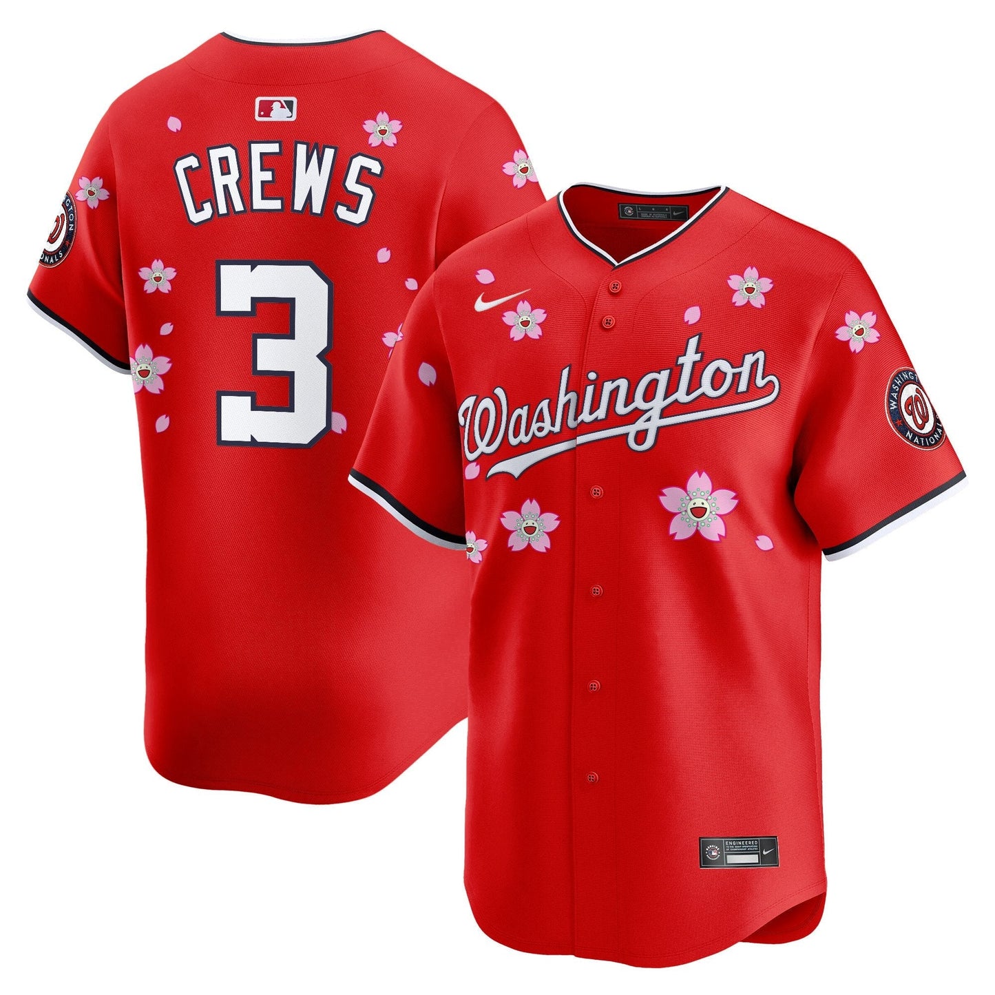 Men's Washington Nationals Cherry Blossom Vapor Premier Limited Jersey - Stitched