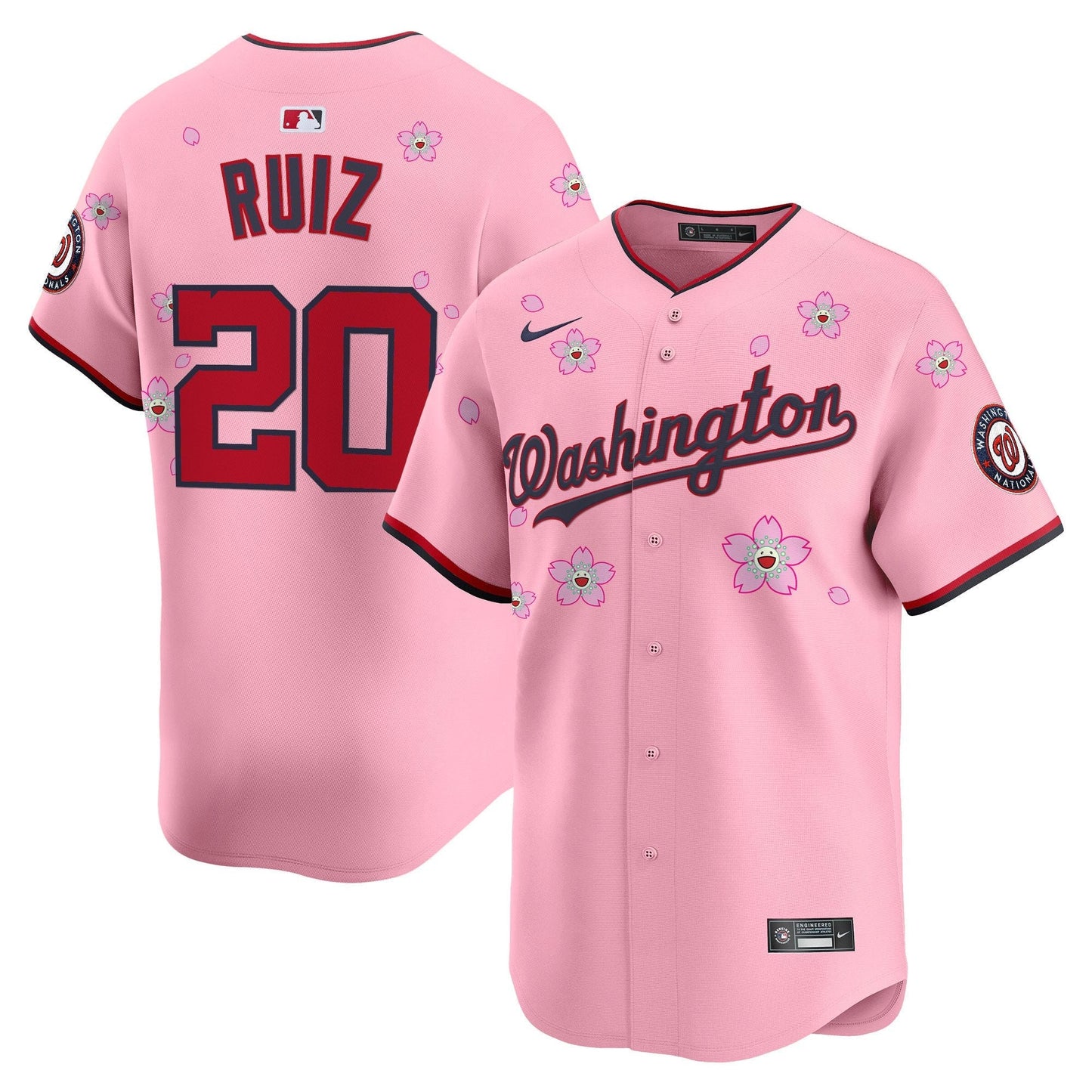 Men's Washington Nationals Cherry Blossom Vapor Premier Limited Jersey - Stitched