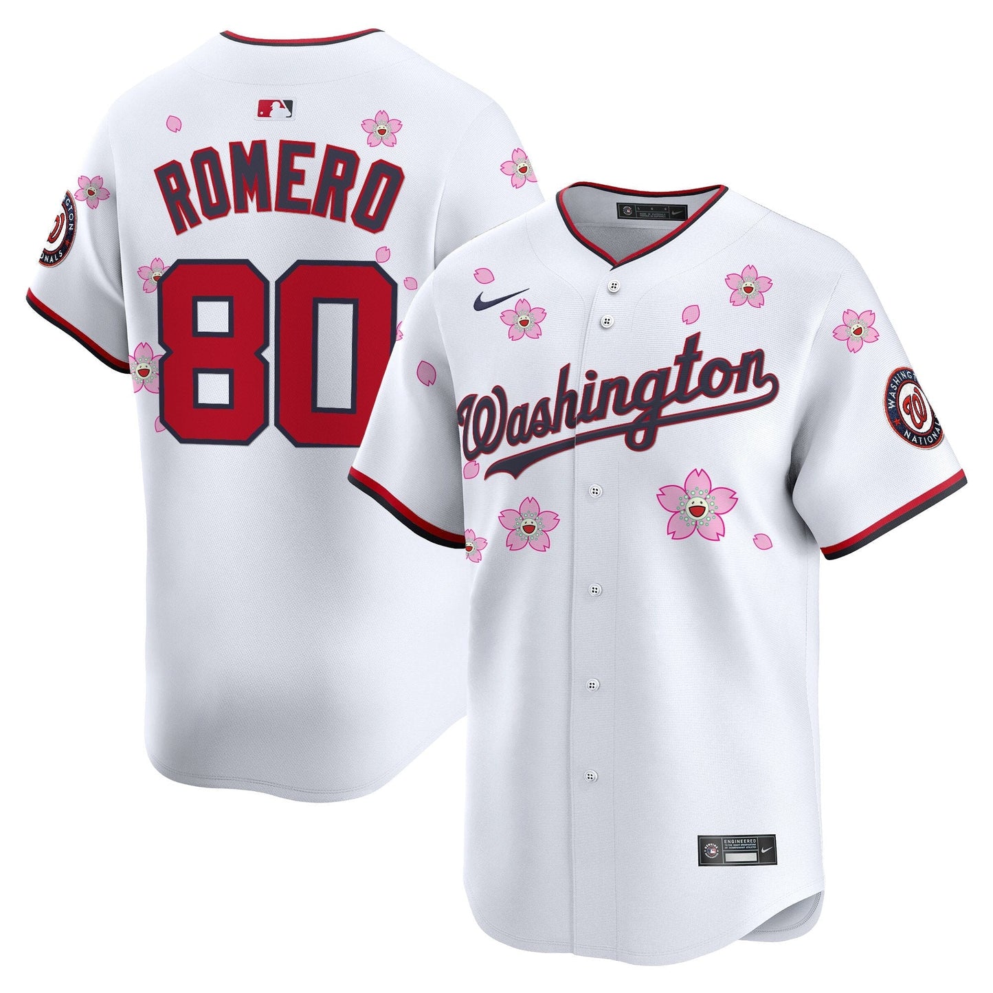Men's Washington Nationals Cherry Blossom Vapor Premier Limited Jersey - Stitched