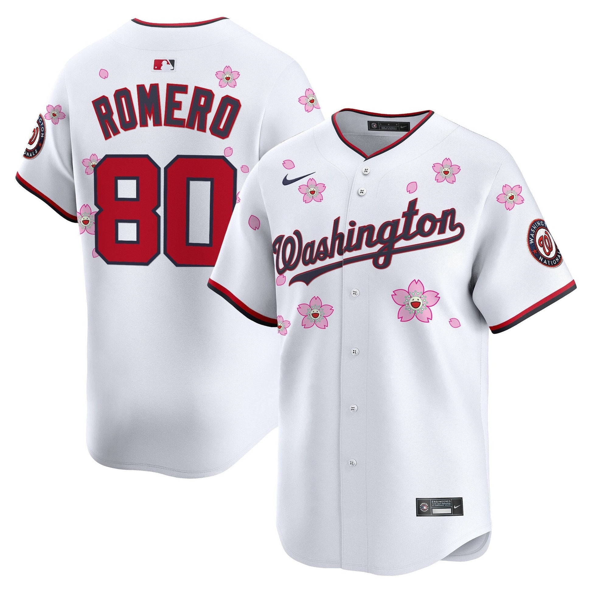 Men's Washington Nationals Cherry Blossom Vapor Premier Limited Jersey - Stitched