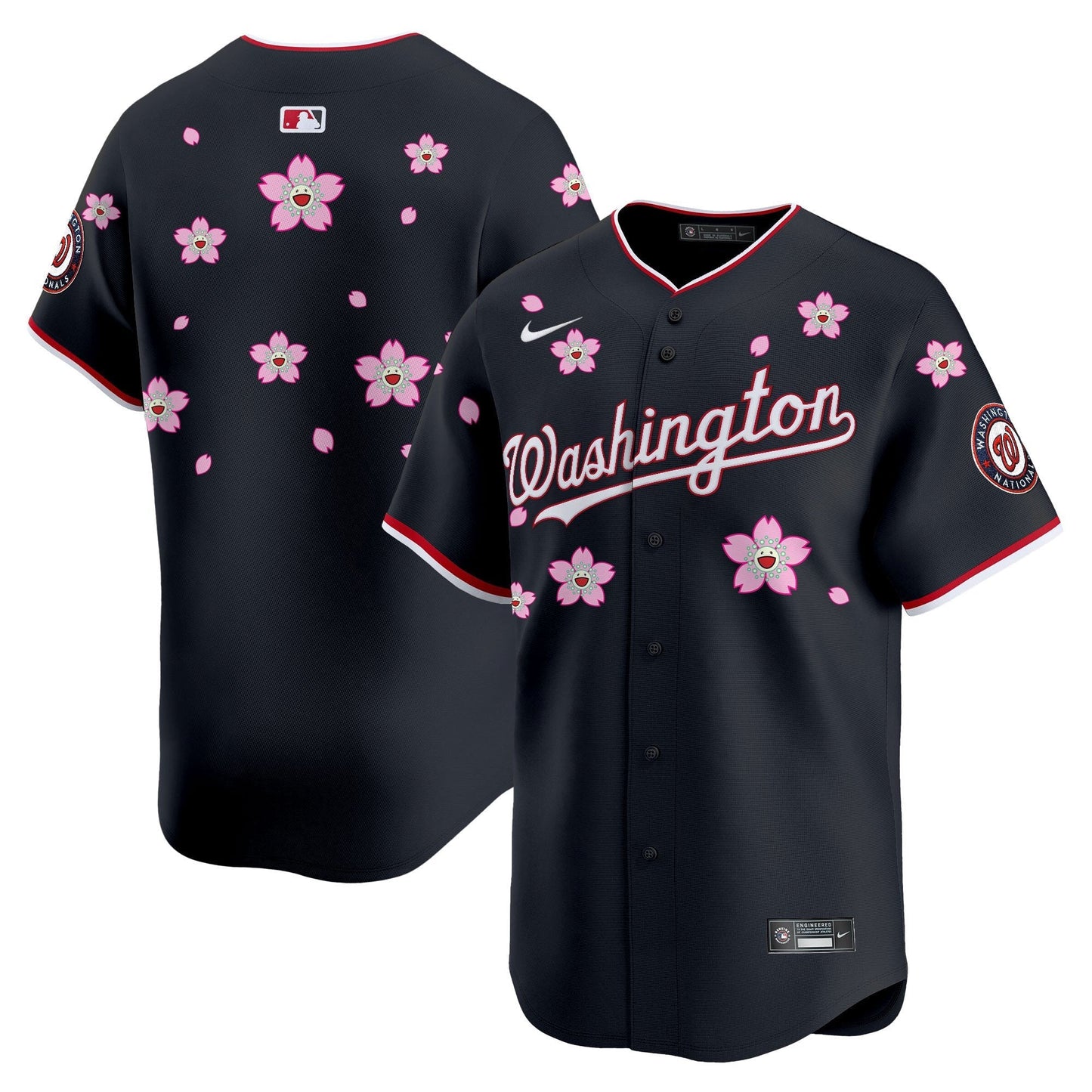 Men's Washington Nationals Cherry Blossom Vapor Premier Limited Jersey - Stitched