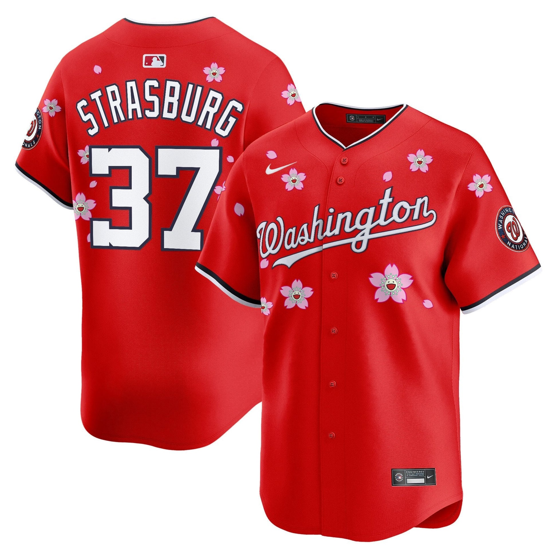 Men's Washington Nationals Cherry Blossom Vapor Premier Limited Jersey - Stitched
