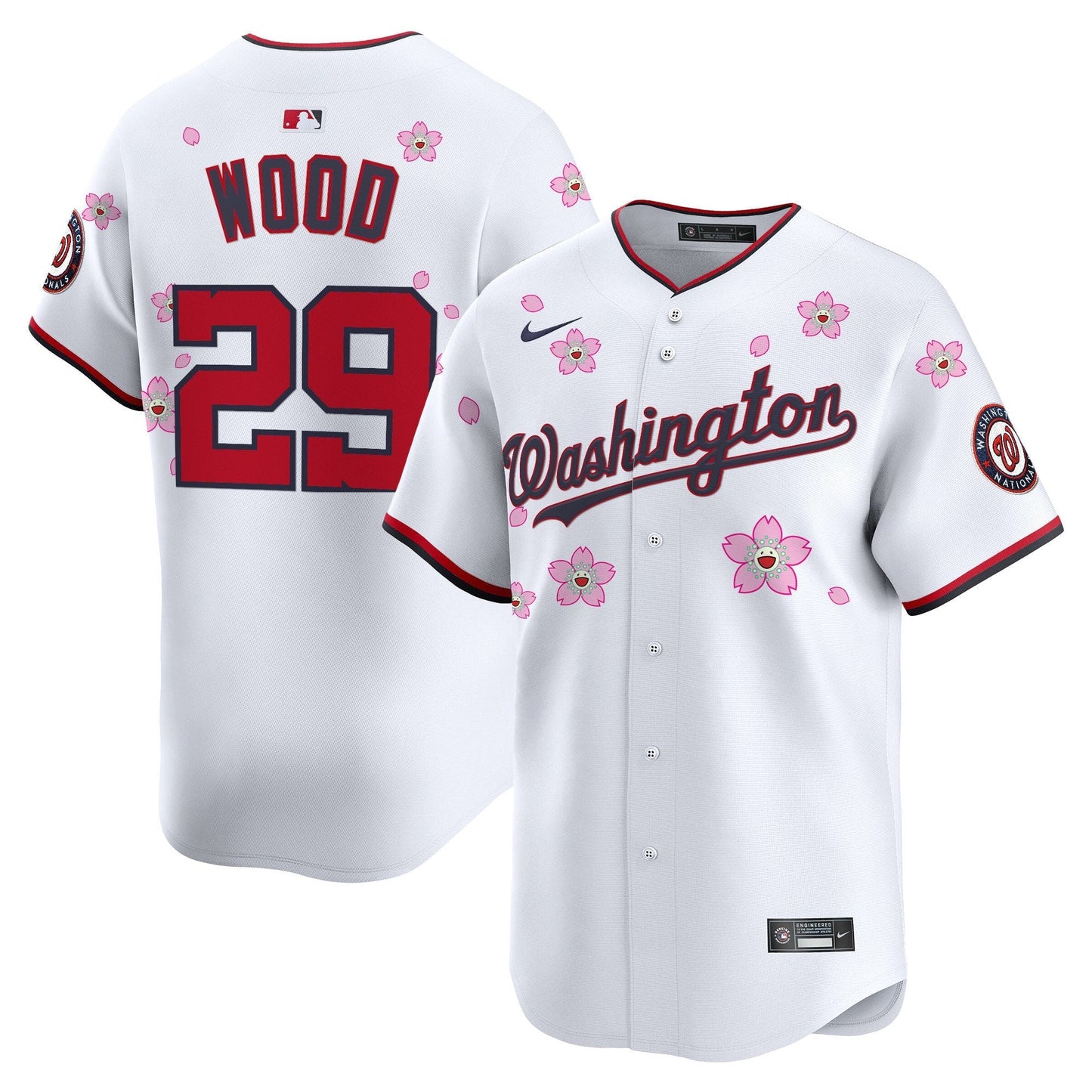 Men's Washington Nationals Cherry Blossom Vapor Premier Limited Jersey - Stitched